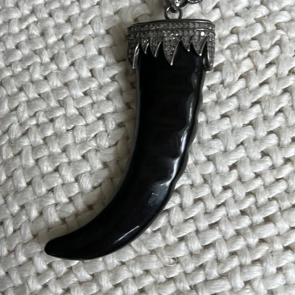 Closing out inventory! Ellie Madison Designs horn necklace with diamonds